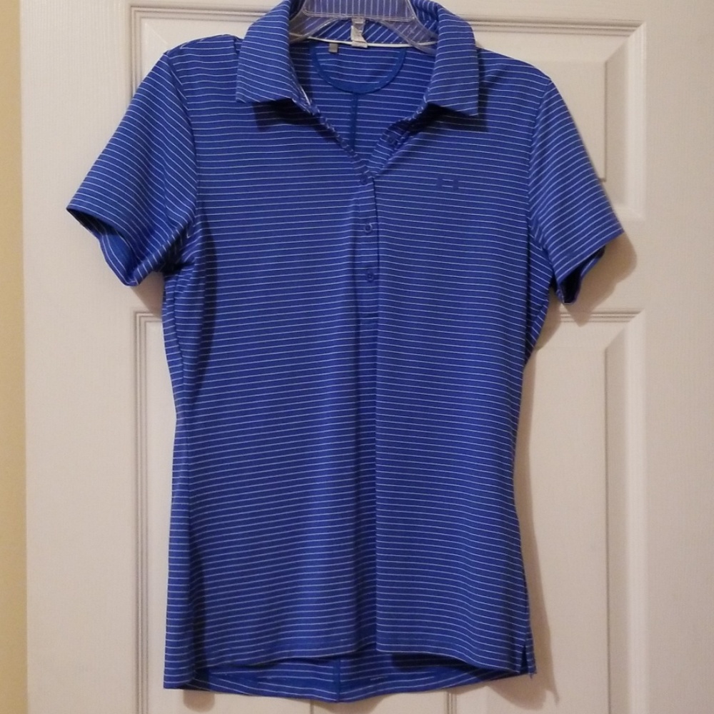 Womens Under Armour Striped Polo